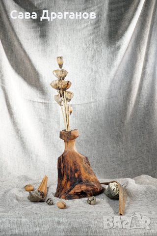 Декоративна ваза, снимка 5 - Изкуствени цветя - 38804002