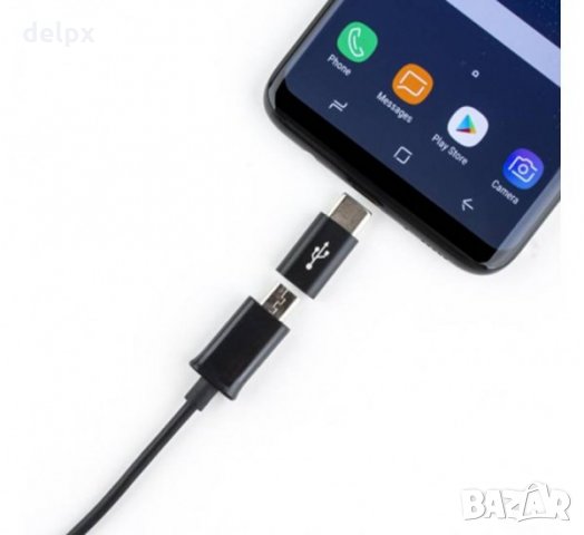 Букса преходна MICRO USB(ж)/TYPE-C(м), снимка 2 - USB кабели - 31022784