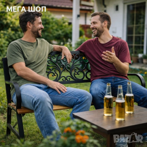 Елегантна градинска пейка GARDEN LINE – здрава болтова конструкция, снимка 2 - Градински мебели, декорация  - 53924259