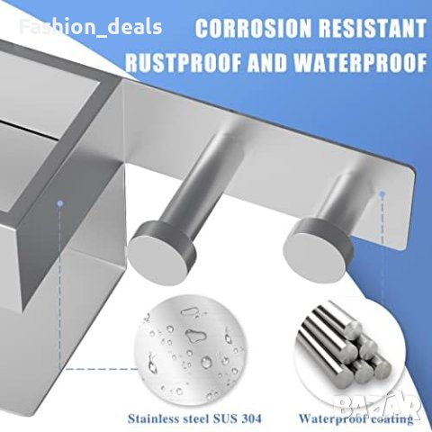Нов Рафт за съхранение в баня кухня Органайзер от неръждаема стомана Без къртене, снимка 4 - Други стоки за дома - 42889130