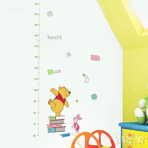 Мечо Пух метър за стена и мебел детска стая лепенка стикер самозалепващ, снимка 3 - Други - 31931820