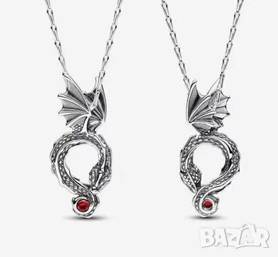 Сребърно колие Game of Thrones, снимка 2 - Колиета, медальони, синджири - 48436785