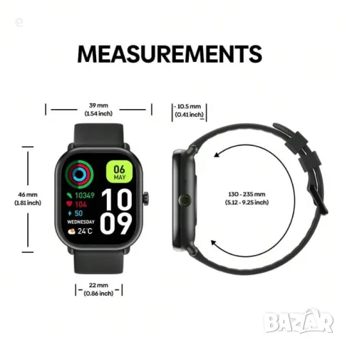 Смарт часовник Zeblaze GTS 3 PRO, AMOLED, 1.97'', Разговори,Водоустойчив. Бял НОВ, снимка 13 - Смарт часовници - 47963051