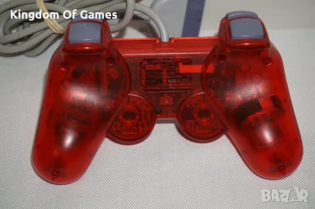 Много Рядък Оригинален Червен Прозрачен PSone Аналогов Контролер за PS1/PS2 в Отлично Състояние, снимка 13 - Аксесоари - 50085632
