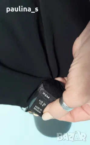 Три различни броя / Черна маркова блуза тип туника с къс ръкав , снимка 4 - Туники - 50397510