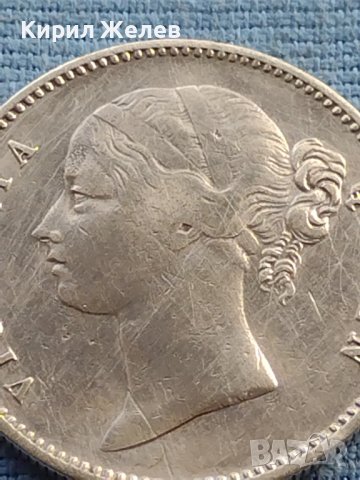 Сребърна монета 1 рупия 1840г. Индия - Британска кралица Виктория 40387, снимка 8 - Нумизматика и бонистика - 42755398