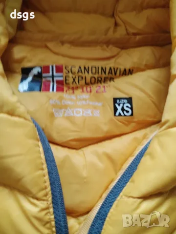 scandinavian explorer down jacket yellow - ултралеко пухено яке ХС, снимка 8 - Якета - 56514557