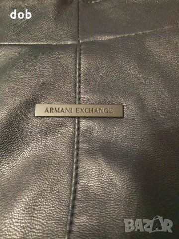 Ново яке Armani Exchange SPORTY FAUX-LEATHER Jacket, снимка 2 - Якета - 30708479