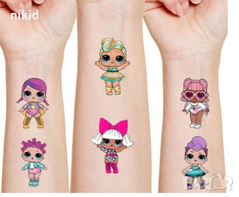 Кукли LOL L.O.L ЛОЛ Surprise Tattoo татос татуировка временна детска лист татоси татуси, снимка 3 - Други - 30849291