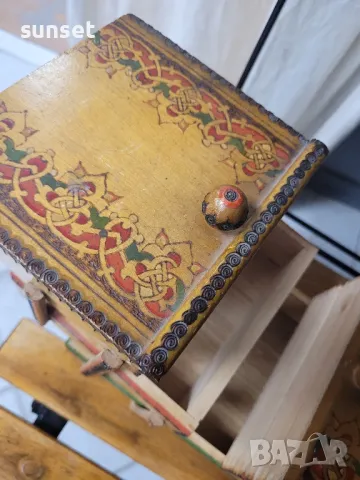 дървена кутия за шивашки принадлежности от ‼️1960 г.!!‼️‼️, снимка 6 - Антикварни и старинни предмети - 47373512