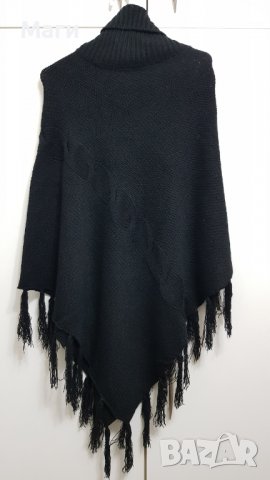 Дамско плетено пончо размер Л-ХЛ, снимка 4 - Палта, манта - 38873935