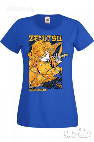 Дамска тениска Demon Slayer Zenitsu Agatsuma,Анимация,игра,Празник,Повод., снимка 4 - Тениски - 38058777