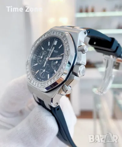Audemars Piguet Royal Oak Offshore Chronograph 37mm Black Dial Diamond Дамски Различни Варианти, снимка 10 - Дамски - 48183057