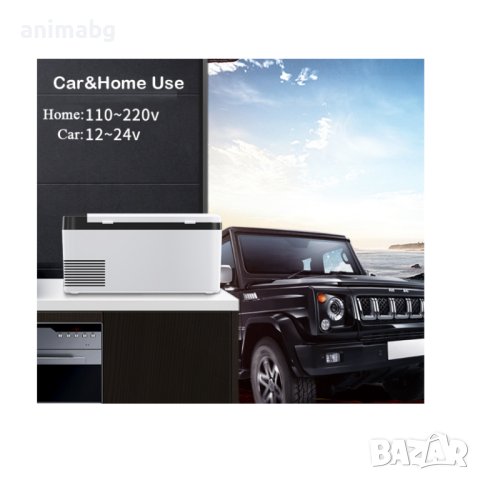 ANIMABG Преносим мини автомобилен хладилник, DC 12V/24V, 25 литра, снимка 5 - Хладилници - 42569560