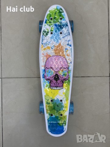 Пениборд с принт/скейтборд/penny board/skateboard/Пениборд светещ, снимка 2 - Скейтборд, ховърборд, уейвборд - 30895274