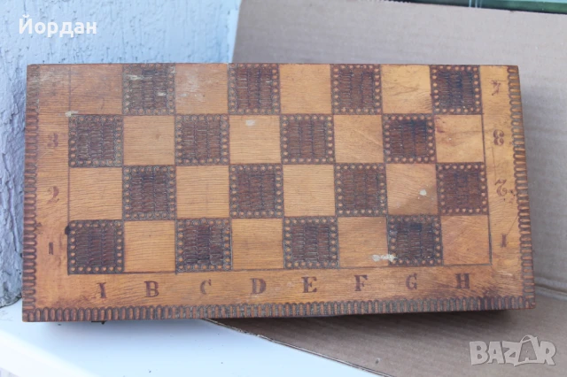 Стар дървен шах , снимка 2 - Други ценни предмети - 50585044