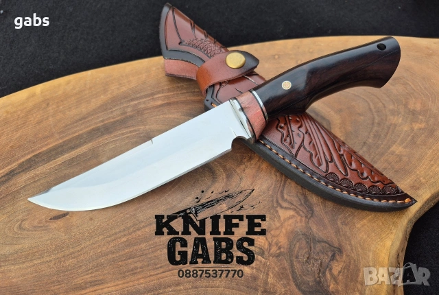 Висококачествен ръчно изработен нож с кожена кания,LN404, снимка 14 - Ножове - 48866253