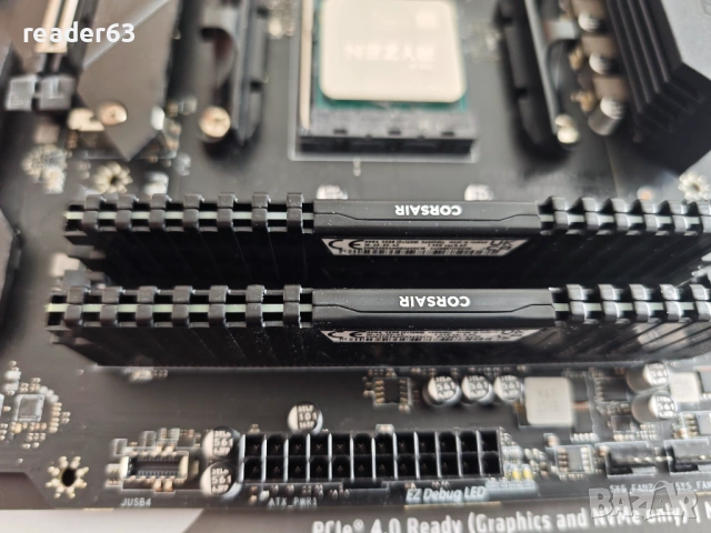 Комплект дъно MSI, процесор Ryzen 5500GT и 32GB DDR4 Corsair, снимка 7 - Дънни платки - 53996411