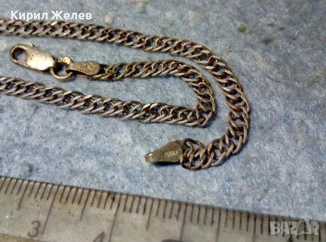 СТИЛНА ИТАЛИАНСКА СРЕБЪРНА ГРИВНА СРЕБРО 925 ITALY КРАСИВА ВИНТИДЖ АРТ ПЛЕТКА 49617, снимка 6 - Гривни - 49143297