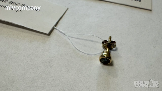 Златна обеца 0.32гр., снимка 5 - Обеци - 54135719