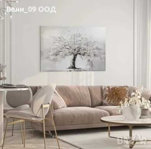 100см! Картина-канава с ръчно рисувани елементи , снимка 4 - Декорация за дома - 47889564