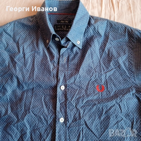 КАТО НОВА FRED PERRY S MADE IN ITALY оригинална риза Фред Пери shirt, снимка 2 - Ризи - 53988240