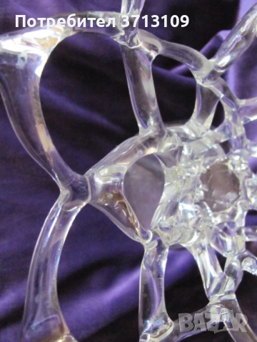 Уникат, Красива кристална фруктиера , ръчна изработка, снимка 4 - Декорация за дома - 51682934