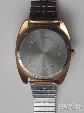 Мъжки механичен позлатен часовник Flux 17 jewels, снимка 5 - Антикварни и старинни предмети - 35085666