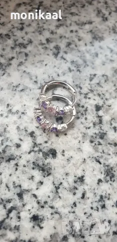 Нови сребърни обеци, снимка 2 - Колиета, медальони, синджири - 48894370