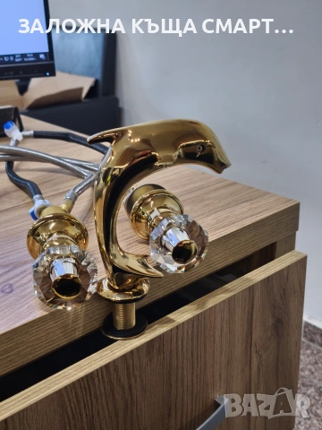 луксозен смесител за мивка с делфин, снимка 3 - Мивки - 54111643