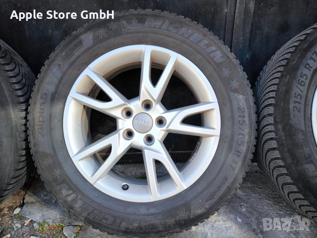 Оригинални джанти + Зимни гуми (215/65/17)(DOT2323)(6mm), снимка 3 - Гуми и джанти - 54172068