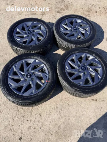 Джанти алуминиеви 5x114.3 16 цола 6.5J, ET46 с гуми 205/55/16 от Hyundai Elantra 7, 1.6 MPI, снимка 3 - Части - 56240314