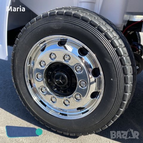 Акумулаторен КАМИОН Mercedes ACTROS Licensed 2X12V батерия с меки гуми с Кожена седалка,Металик, снимка 10 - Детски велосипеди, триколки и коли - 31642404