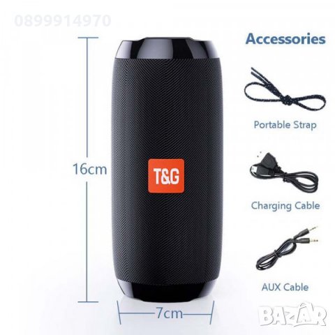 Bluetooth Тонколонка T& G TG-117 , снимка 2 - Тонколони - 34210475
