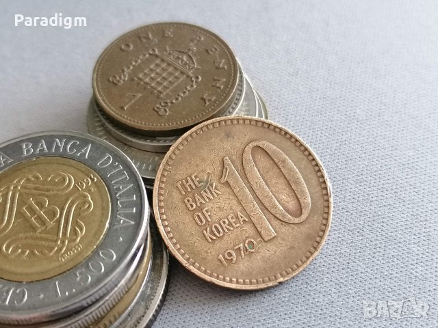 Монета - Южна Корея - 10 вон | 1970г.