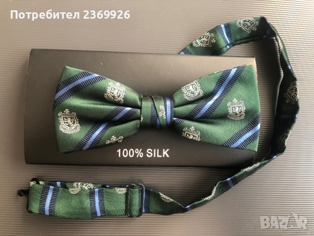 Папионка 100% коприна.Silk pre-tied bow-tie., снимка 4 - Други - 36459256