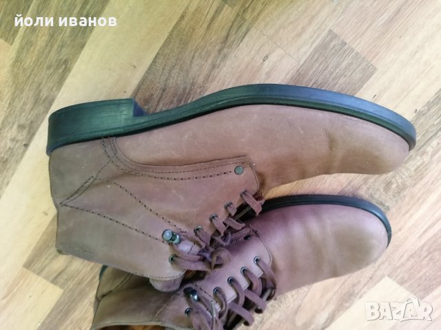 Немски кожени обувки до глезена 48 номер, снимка 2 - Ежедневни обувки - 38657612