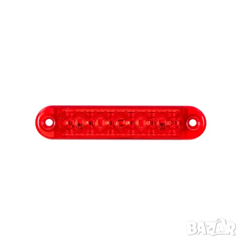 LED габарит с рефлектор 6 LED 12-24V с червена светлина