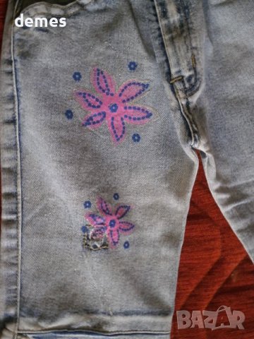 Дънков панталон 7/8 за момиче, нов, размер 4-5/години/, снимка 5 - Детски панталони и дънки - 37420401