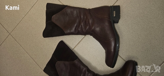 Топли кафяви ботуши, естествена кожа, номер 37, снимка 13 - Дамски ботуши - 52682509
