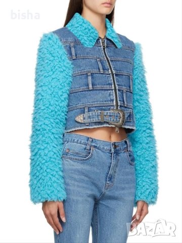 Дънково яке от две материи, снимка 3 - Якета - 44238338