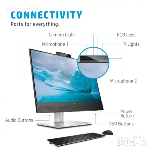 Монитор HP E24mv G4 1920x1080 с 12 месеца гаранция, снимка 10 - Монитори - 50896506