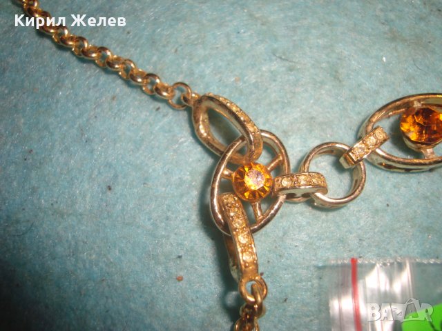 ПОЗЛАТЕНО КРАСИВО МАРКОВО КОЛИЕ с ФАСЕТИРАН ЦИТРИН 15415 , снимка 10 - Колиета, медальони, синджири - 35307932