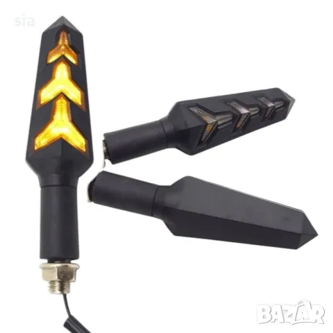 Мигачи за мотор, Мото светлини, оранжева светлина, 12V, 2бр