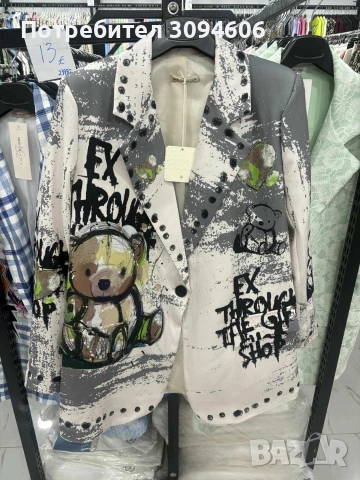 Дамско сако с цветен принт, снимка 4 - Сака - 53131541