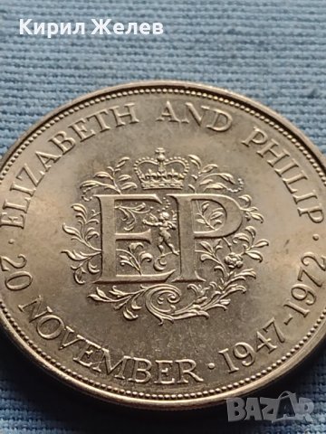 Монета Великобритания 25г. Елизабет втора и принц Филип 40427, снимка 3 - Нумизматика и бонистика - 42712035