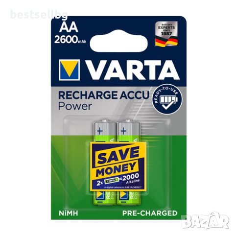 Презареждащи акумулаторни батерии Varta Recharge Accu AA 2600mAh