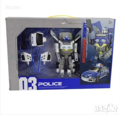 трансформер Bumblebee в полицейска кола в бял или син цвят 625263, снимка 8 - Образователни игри - 48261020