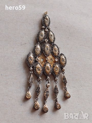 Дамско златно колие(медальон) с диаманти-злато,сребро , снимка 6 - Колиета, медальони, синджири - 42795288