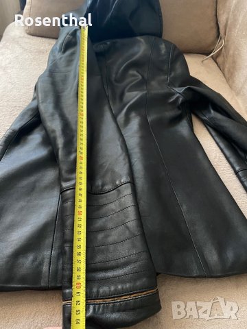 Дамско кожено яке с качулка, естествена телешка кожа, снимка 12 - Якета - 38518518